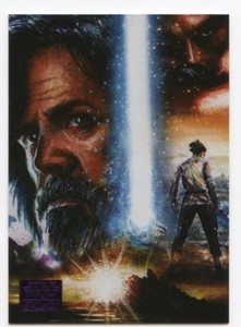 2018 Topps Star Wars Galaxy Purple Foil Parallel Legends C-1 Luke #14/99