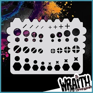 Hardware Filler - Reusable Airbrush Stencil Template - Picture 1 of 4
