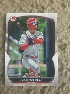 JONATHAN MEJIA 2023 BOWMAN DRAFT CARD BD-115 ST. LOUIS CARDINALS (PROSPECT BASE) - Picture 1 of 2