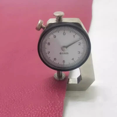 Tela de cuero de vaca de 1,6 mm pieza roja rosa hágalo usted mismo material de cuero artesanal Foto 1 de 4