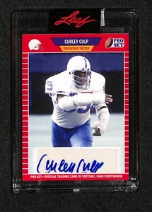 2021 LEAF PRO SET CURLEY CULP AUTO ENCASED HOUSTON OILERS - Picture 1 of 2