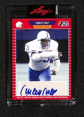 2021 LEAF PRO SET CURLEY CULP AUTO ENCASED HOUSTON OILERS - Image 1 of 2