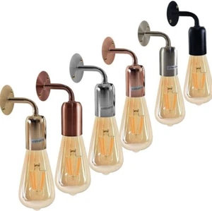 Lámpara de Pared Moderna Edison Loft Retro Metálico Rústico Aplique Lámpara de Pared Instalación Reino Unido - Imagen 1 de 33