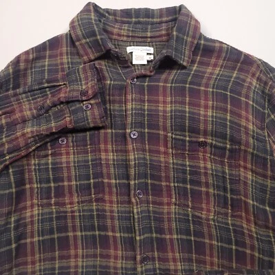 Carbon2Cobalt Double Cloth Plaid Button Up Shirt Fall Preppy Medium - Image 1 of 4