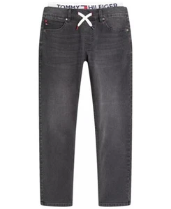Tommy Hilfiger CHARCOAL Boys Logo Waist Band Denim Jeans, US 6 - Picture 1 of 3