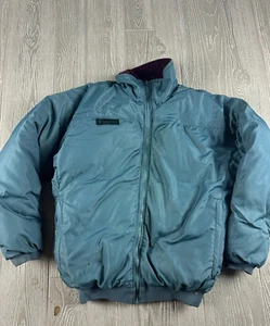 Columbia Jacke Burgund/Blau Wendemantel Herren Größe Small Daunen isoliert - Bild 1 von 10