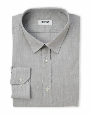 Moschino Men's Black Thin Check Dress Shirt $250 - Image 1 of 4