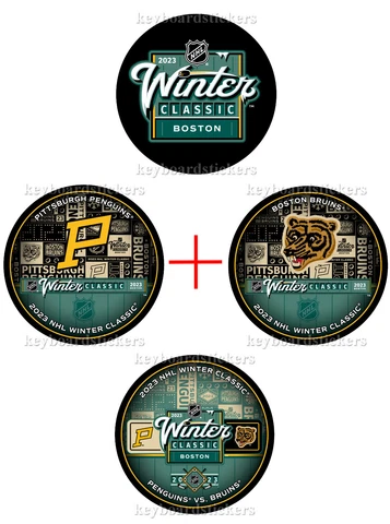 2023 NHL WINTER CLASSIC 4 HOCKEY PUCK PKG BOSTON BRUINS VS PITTSBURGH PENGUINS Cover