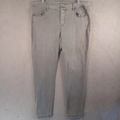 Maurices Womens Gray Pants Plus Size 20W Long Zipper button Pockets Classic - Image 1 of 4