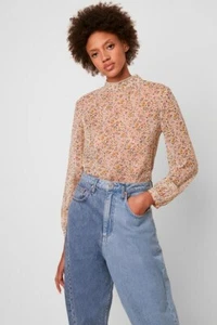 Camicetta da donna French Connection Delmira stampata trasparente (multi) prezzo consigliato £ 65,00 - Foto 1 di 4
