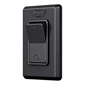 Single 1 Gang On-Off 12V Black Light Switch -RV Camper Trailer Marine Boat 12 V - Bild 1 von 9