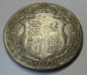 1921 GREAT BRITAIN half crown silver coin, 0.500 fine, UK - Bild 1 von 4