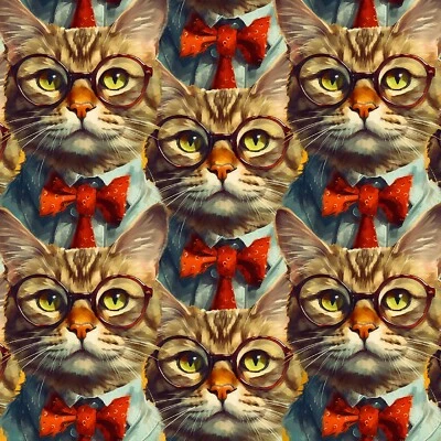 3 WISHES FABRIC Feline Drive Fabric PURRFECTLY PLAYFUL Distinguished Gentlemen Cats By the Yard