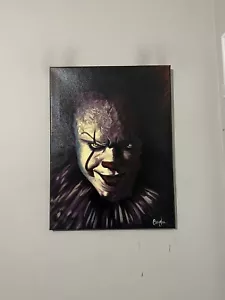 Pennywise IT Stephen King Horror Movie 18" x 24" Pop Art Painting Chris Cargill - Picture 1 of 9