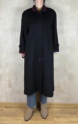 Vintage Original Toscana Loden by May Wool Black Women's Long Coat Size 20 - Image 1 of 4