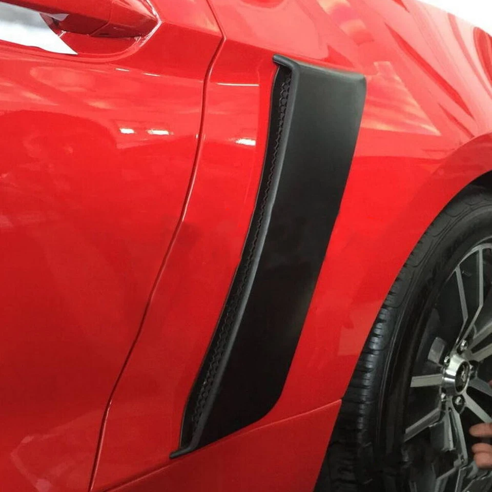 Fit For Ford Mustang 2015-2020 R Style Rear Side Fender Door Scoops Unpainted - Image 1 of 4