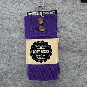 Britts Knits Boot Socks Womens One Size Fits Most Purple - Picture 1 of 4