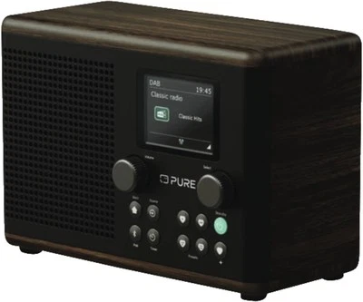 Pure Classic H4 Digitalradio EU/UK Schwarz-Walnuss DAB+ Bluetooth NEU OVP - Bild 1 von 2