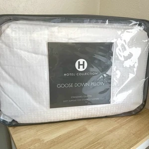 Hotel Collection European White Goose Down Soft Support Standard/Queen Pillow - Picture 1 of 8