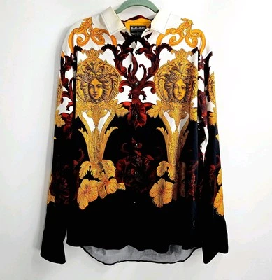 Barabas Shirt Mens XXL Luxury Floral Medusa Button Up  - Image 1 of 4
