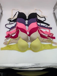 Lot of 7 Victoria’s Secret 34C Push-Up Bras – Mixed Colors Used Functional - Picture 1 of 4