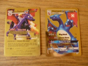 Pokemon Charizard GX Gold Foil Fan Karten Stage 2 - Bild 1 von 1