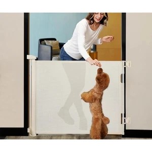 Puerta retráctil para bebé y puerta para mascotas puerta de seguridad extra ancha para perros CAJA ABIERTA NUEVA - Imagen 1 de 5