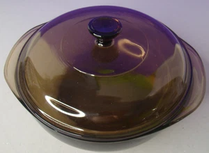 Vintage Pyrex 023N Bernsteinfarben Rund 1,5 Quart Glas Backen Auflaufform USA - Bild 1 von 8
