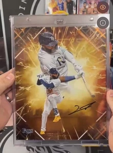Junior Caminero 2025 Fanatics Under Wraps Emanate Auto 8x10 Orange 01/25 RC 🔥 - Picture 1 of 3