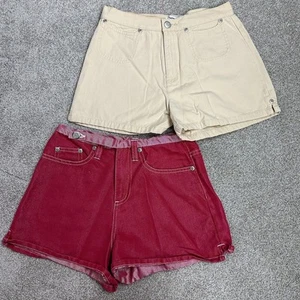 Vintage 90s Y2K Kids Shorts Bundle Lot of 2 Red & Yellow Girls Size 12 - Picture 1 of 7