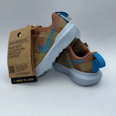 Nike Crater Impact Toddler 4C Shoes Brown Blue Athletic Sneakers - Image 1 of 4