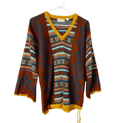 Suéter Vintage Catalina Jacquard Lana Acrílica Talla L Foto 1 de 4