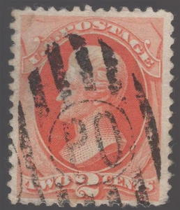 SC# 183 - 1879 American Bank Note - 2¢ Jackson - Vermilion - Used  - Picture 1 of 1