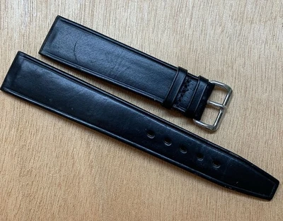 Correa de cuero negra Longines genuina 18 mm NOS Foto 1 de 4