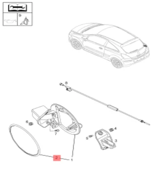 Junta original GM/OPEL 13183310, tapa del depósito de combustible Corsa D nueva Foto 1 de 4