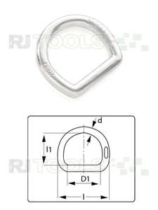 1 St. D-Ring - D-Ringe - D Ringe - D Ring - 45 mm aluminium - 931810 - R6.1a - Bild 1 von 1