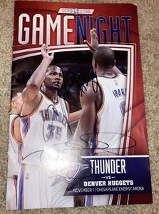 Autographed 2015-2016 GAMENIGHT PLAYBILL OKC THUNDER vs Denver - Picture 1 of 3