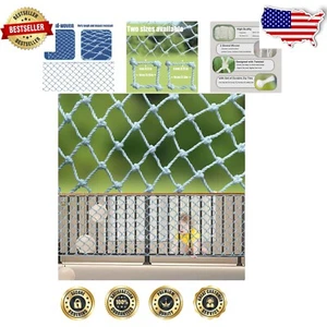 Durable Stair Safety Net for Kids - 6mm Rope Net for Indoor & Outdoor Protection - Picture 1 of 9