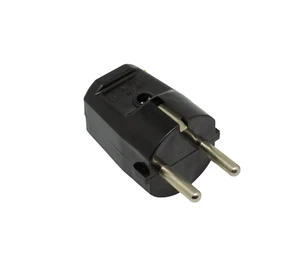 Schukostecker Schutzkontakt Stecker KAISER schwarz IP20 - Bild 1 von 2