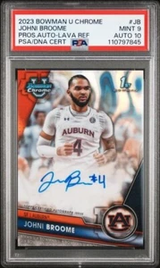 JOHNI BROHME ROOKIE AUTO 2/199! BOWMAN CHROME PSA DUAL GRADE 9~10 POP 1 - Imagen 1 de 4