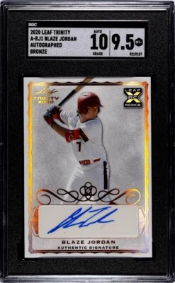 2020 Leaf Trinity A – BJ One Blaze Jordan Autographed Bronze RC AU - Image 1 of 4