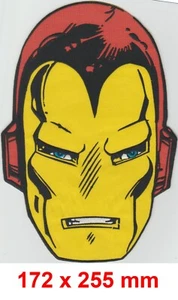 172x255mm super hero red yellow head iron-on patch badge logo classic - Picture 1 of 3