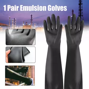 Heavy Duty Natural Rubber Latex Gloves Household Industrial Chemical Resistant - Picture 1 of 8
