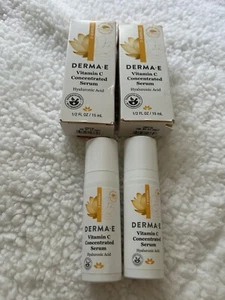 Lot Of 2 Derma E Vitamin C Concentrated Serum Hyaluronic Acid 15 ml Each NIB - Picture 1 of 6