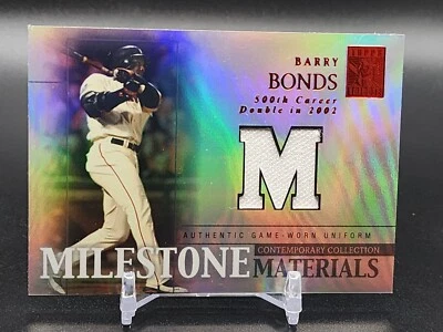 BARRY BONDS ⚾️ 2003 Topps Tribute Milestone Materials Red Parallel #MIM-BB4 /50 - Image 1 of 3