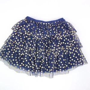 Gap Baby Navy Blue & Gold Stars Ruffled Tulle Tutu Ballet Skirt Girls size 3 - Picture 1 of 8