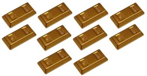 Lego 10x Lingote de Oro Metálico, Barra de Oro (99563) ¡¡NUEVO!!! - Imagen 1 de 1