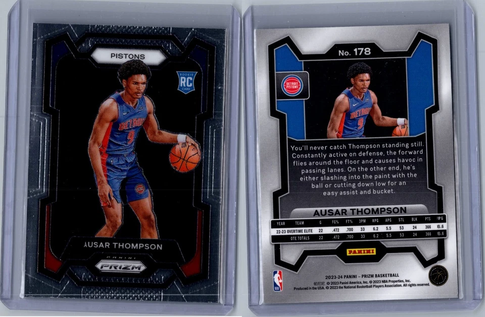 2023-24 Panini Prizm Basketball Rookie Base #178 Ausar Thompson Rookie RC - Image 1 of 1