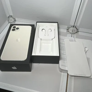 iPhone 11 Pro Max Silver 256GB Original Apple Empty Box With Ear Phones - Photo 1 sur 7
