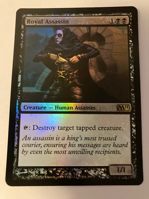 Royal Assassin Rare Magic The Gathering Black Creature Card MTG M11 Foil MTG - Image 1 of 2